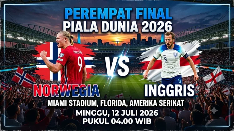 Norwegia Hadapi Inggris, Adu Tajam Haaland dan Kane