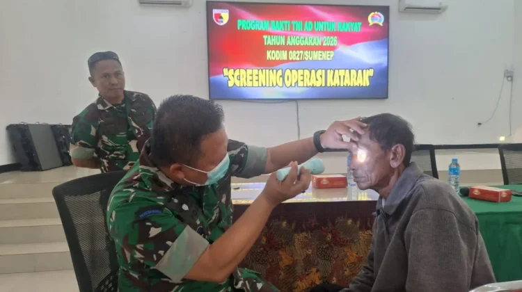 Kodim Sumenep Gelar Screening Katarak Gratis untuk Warga
