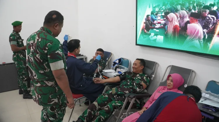 Donor Darah Jadi Wujud Bakti TNI, Ratusan Warga Ikut Berbagi Harapan