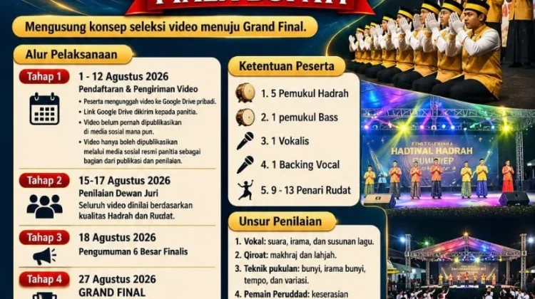 Festival Hadrah Sumenep 2026 Dibuka, Perebutkan Piala Bupati lewat Seleksi Video