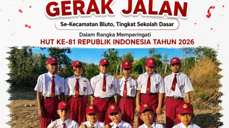 Gerak Jalan SD Bluto Berlangsung Meriah