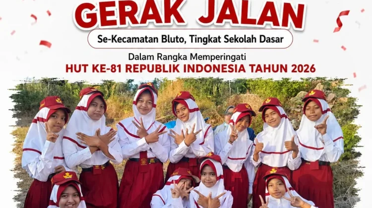 Gerak Jalan SD Bluto Berlangsung Meriah