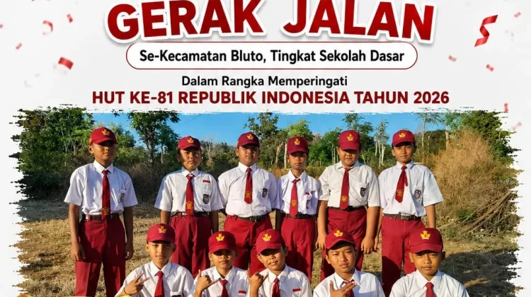 Gerak Jalan SD Bluto Berlangsung Meriah