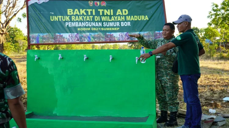 Dandim Sumenep Pastikan 5 Sumur Bor di Raas Tak Sekadar Dibangun, Air Harus Mengalir