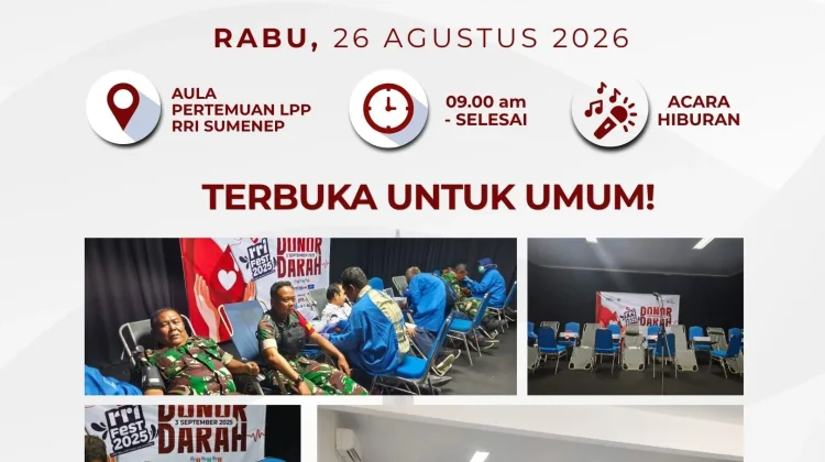 Setetes Darah RRI Sumenep Sentuh Kepedulian Sesama