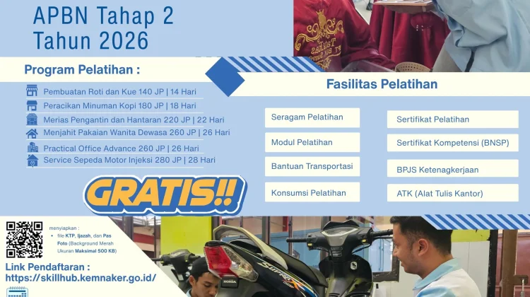 Pelatihan Gratis APBN Tahap 2 Dibuka