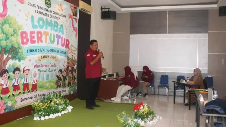 Disperpusip Sumenep Gelar Lomba Bertutur SD/MI Pertajam Minat Baca