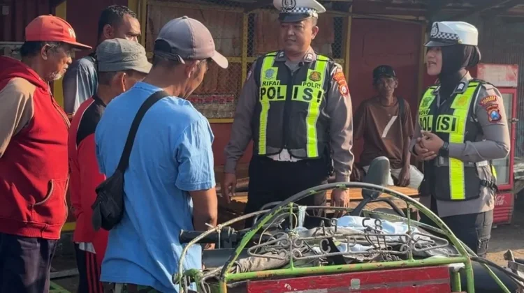 Satlantas Polresta Sumenep Ingatkan Larangan Penggunaan Bentor