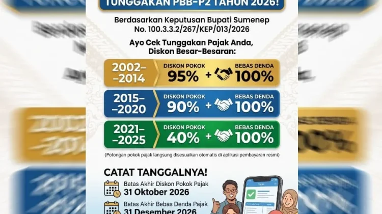 Dorong Masyarakat Lunasi Tunggakan PBB-P2 Pemkab Sumenep Beri Keringanan