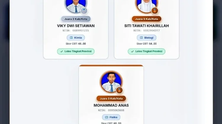 Tiga Murid MAN Sumenep Lolos OMI 2026 dan Maju ke Tingkat Provinsi