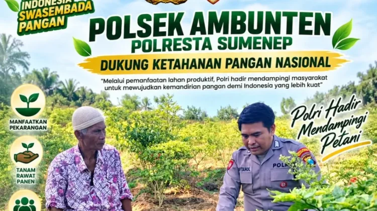 Polsek Ambunten Dorong Pemanfaatan Lahan untuk Pangan