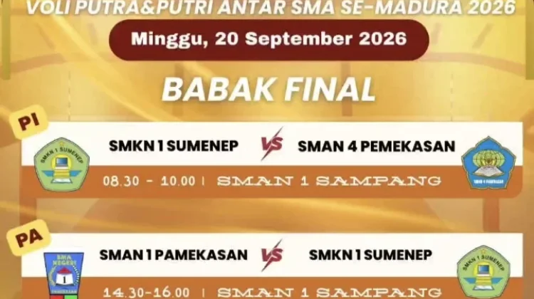 Tundukkan MAN 2 Pamekasan, Tim Voli Putri SMKN 1 Sumenep Tembus Final