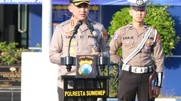 Kapolresta Sumenep Pimpin Apel HUT Lalu Lintas Bhayangkara Ke-71