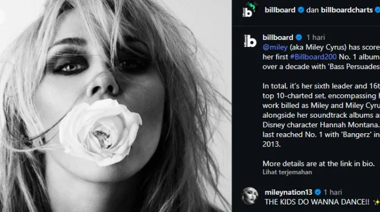 Miley Cyrus Pimpin Billboard 200 lewat Bass Persuades