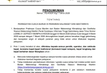 KSOP Kalianget Keluarkan Surat Edaran Pemberhentian sementara Keberangakatan