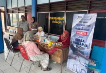 Satlantas Sumenep Beri Layanan Kesehatan Gratis Pemudik di Pelabuhan Kalianget
