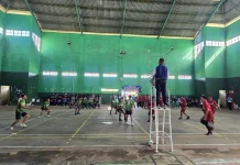 Dua Puluh Tim Voli Guru Antusias Ikuti Fun Volley Hardiknas