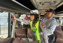 Satlantas Polres Sumenep Gelar Ramcheck Bus Wisata Bersama Jasa Raharja