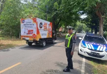 Satlantas Sumenep Patroli Titik Rawan Laka Sumenep - Kalianget