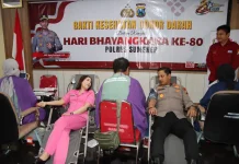 Donor Darah Warnai Hari Bhayangkara Ke-80 di Polres Sumenep