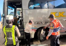 Satlantas Polres Sumenep Lakukan Ramp Check Bus