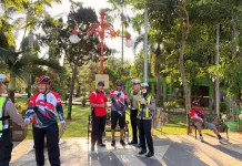 Satlantas Kenalkan Halo Kapolresta Sumenep ke Warga