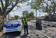 Satlantas Polresta Sumenep Patroli Titik Rawan Laka