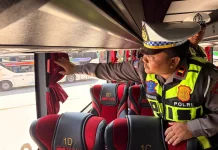 Satlantas Polresta Sumenep Pastikan Bus Layak Jalan