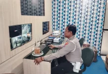 Satlantas Polresta Sumenep Pantau Arus Lalin Melalui TMC