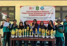 SDN Dungkek I Raih Juara Umum Semarak HUT ke-81 RI, 21 Piala Berhasil Dibawa Pulang