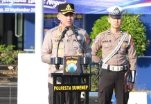 Kapolresta Sumenep Pimpin Apel HUT Lalu Lintas Bhayangkara Ke-71