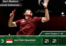 Zaki Ubaidillah Penentu, Bulutangkis Beregu Putra Indonesia Melaju ke Semifinal
