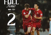 Babak Kedua, Indonesia Bekuk Singapura 2-0