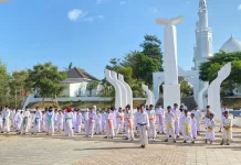 Ratusan Pesilat Perisai Putih Sumenep Ikuti Ujian Kenaikan Sabuk