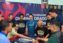 Semarakkan HUT TNI, 128 Peserta Ikuti Turnamen Domino di Pamekasan