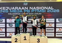 Atlet Tenis Meja Pamekasan Raih Juara Tiga Kejurnas KU-15 di Jakarta