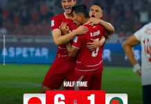 Indonesia Bantai Bangladesh 6-1 di Babak Pertama