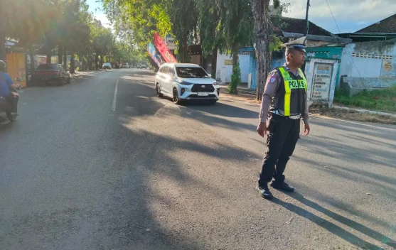 Satlantas Sumenep Gelar Giat Strong Point