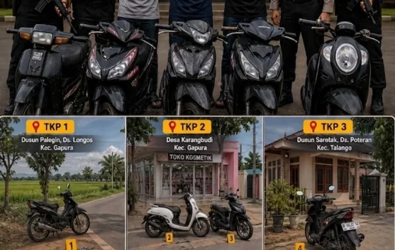 Polres Sumenep Ungkap Curanmor di Tiga Lokasi, Tiga Pelaku Ditangkap