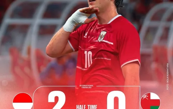 Babak Pertama, Indonesia Unggul 2-0 Atas Oman