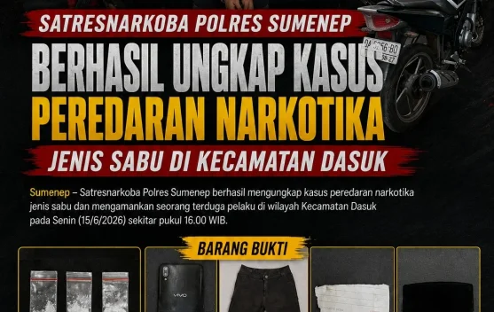 Satresnarkoba Sumenep UngkapKasus Sabu di Dasuk