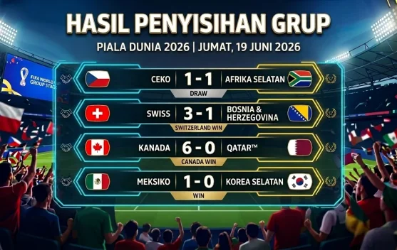 Hasil Piala Dunia 2026 Hari Ini: Meksiko Lolos, Kanada dan Swiss Menang Besar