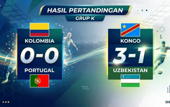 Hasil Grup K Piala Dunia 2026: Kolombia Juara Grup, Portugal Lolos ke Babak 32 Besar