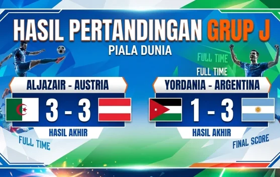 Argentina Juara Grup J, Austria Lolos Dramatis usai Imbang 3-3 dengan Aljazair