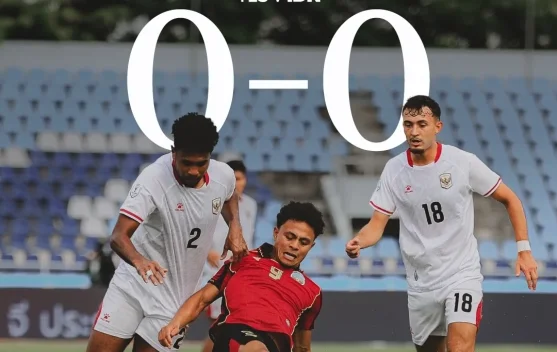 Indonesia Kesulitan Hadapi Timor Leste di Babak Pertama, Skor 0-0