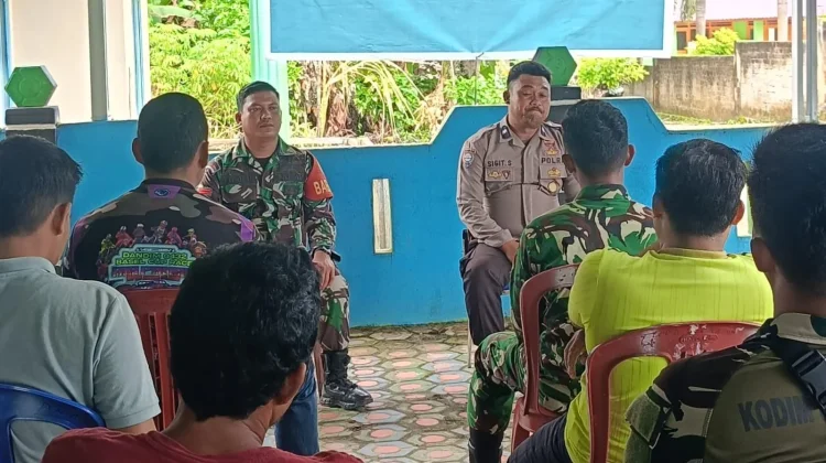 Satgas TMMD Kodim 0432/Basel Gandeng Polri Edukasi Kamtibmas