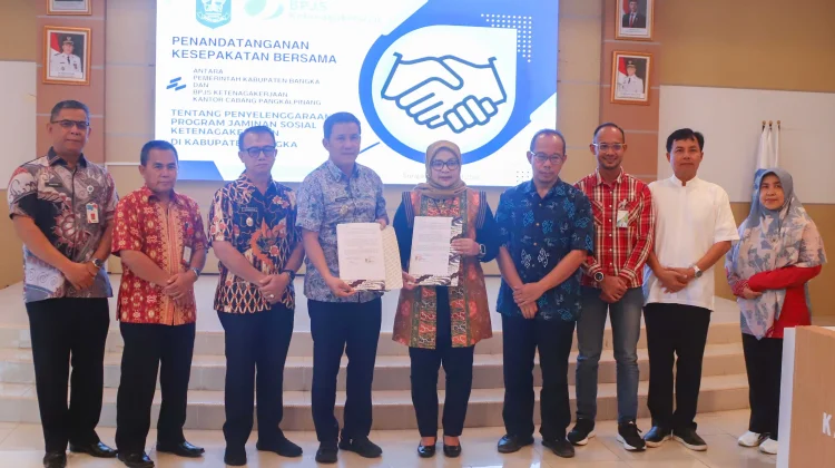 Pemkab Bangka-BPJS Ketenagakerjaan Sepakati Jaminan Sosial Ketenagakerjaan