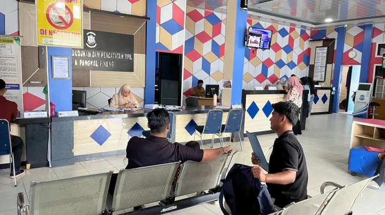 Layanan Disdukcapil Pangkalpinang Meningkat usai Libur Lebaran