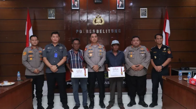 Nelayan Penemu Sabu di Belitung Dapat Penghargaan