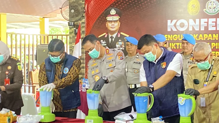 Polda Babel Musnahkan BB Narkoba Senilai Miliaran